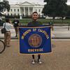 Erick Yanez in front of White House